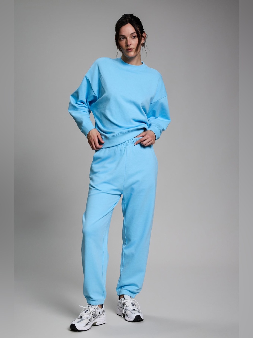 Year Of Ours x FFF Oversized Cotton Jogger Sweatpants M/L in Light Sky Blue